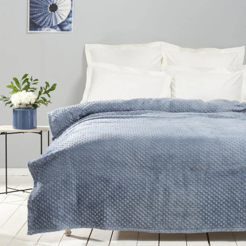 Karaca Home Alice Indigo Doppelbett Tomurcuk Wellsoft Decke