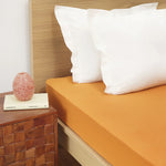 Karaca Home Orange Baumwolle Einzelbett-Spannbettlaken