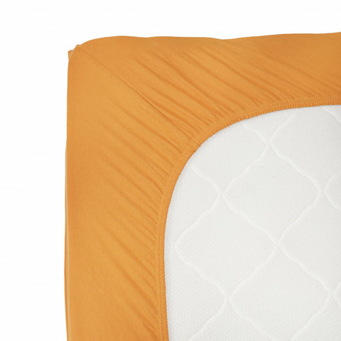 Karaca Home Orange Baumwolle Einzelbett-Spannbettlaken