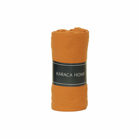 Karaca Home Orange Baumwolle Einzelbett-Spannbettlaken