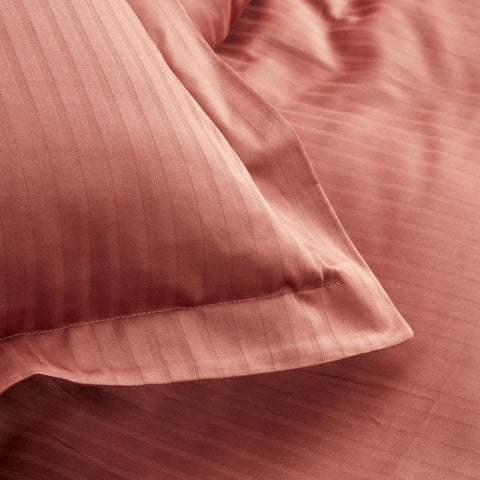 Karaca Home Uniq 100% Baumwolle Satin Doppelbett-Bettwäsche-Set Terrakotta