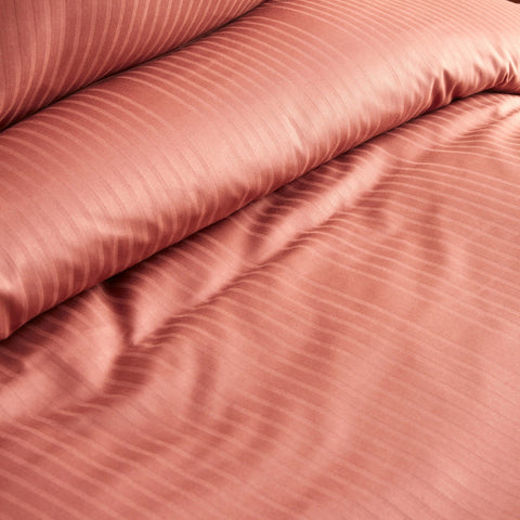 Karaca Home Uniq 100% Baumwolle Satin Doppelbett-Bettwäsche-Set Terrakotta