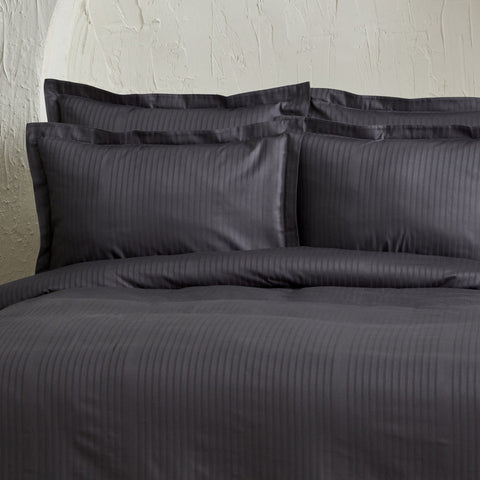 Karaca Home Uniq 100% Baumwolle Sateen Doppel Bettbezug Set Anthrazit