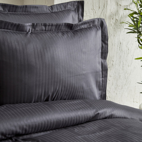 Karaca Home Uniq 100% Baumwolle Sateen Doppel Bettbezug Set Anthrazit