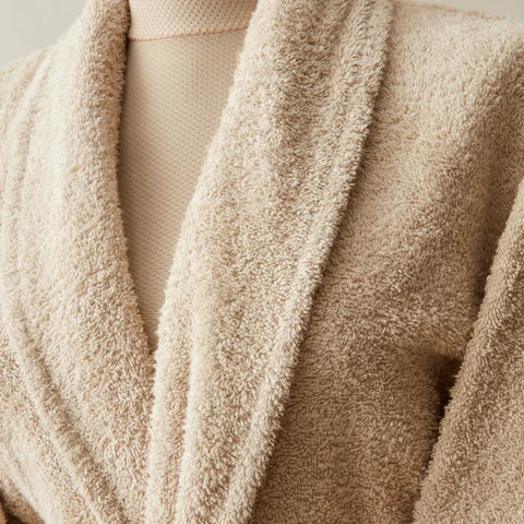 Karaca Home Carli 4-teiliges Bademantel/Bade-/Kopftuch Familien-Badset Offwhite Beige
