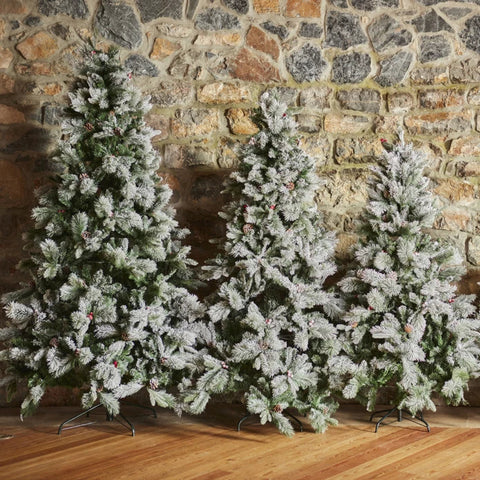 Karaca Home Neujahrsbaum 24 Lichter Schneebedeckter Weihnachtsbaum 210 cm