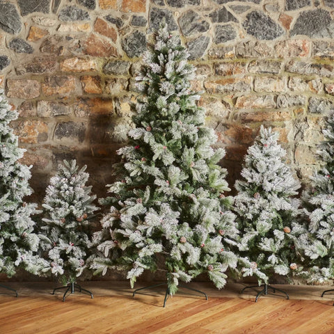 Karaca Home Neujahrsbaum 24 Lichter Schneebedeckter Weihnachtsbaum 210 cm