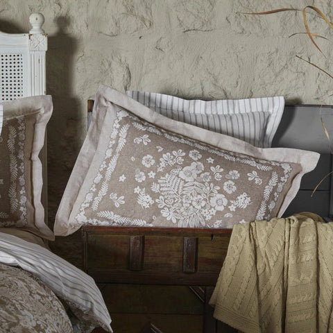 Karaca Home Harmonie 100% baumwolle doppelbett bettwäscheset beige
