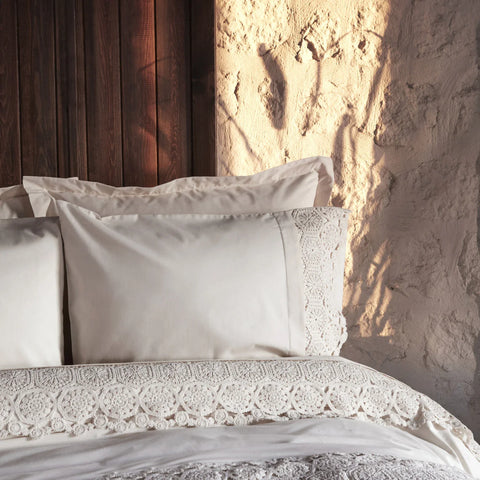 Karaca Home Belinda 6-teiliges Hochzeitsbettwäsche-Set Ecru