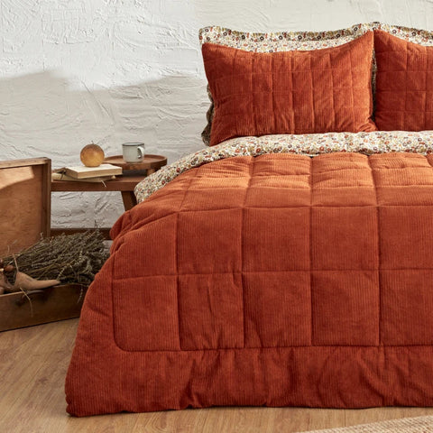 Karaca Home Celina Terrakotta Doppelbett Daily Comfort Set / Schlafset