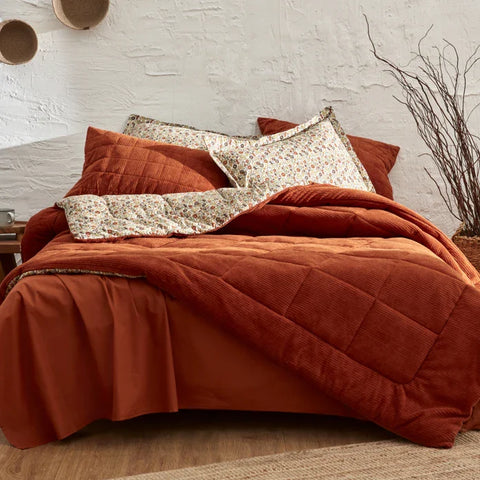 Karaca Home Celina Terrakotta Doppelbett Daily Comfort Set / Schlafset