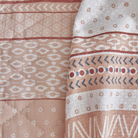 Karaca Home Keira Summer Set Doppelbett Bettwäscheset mit Überwurf Pfirsich