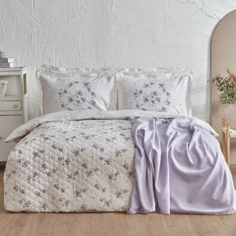 Karaca Home Nevra Sommer Set Doppelbett Pique Set Lila