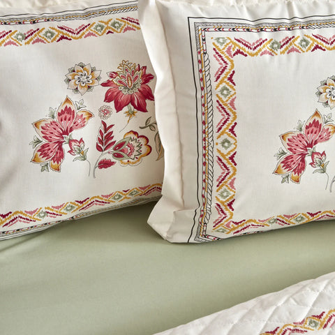 Karaca Home Carme doppelbett winter set mit decke tangerine
