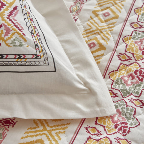 Karaca Home Carme doppelbett winter set mit decke tangerine