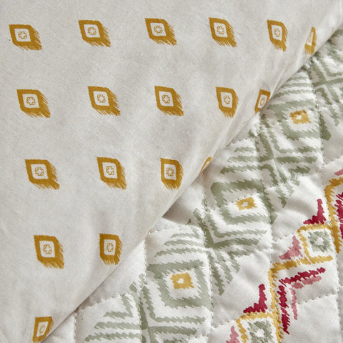 Karaca Home Carme doppelbett winter set mit decke tangerine