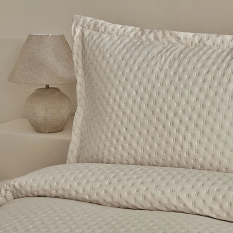 Karaca Home Breeze Soft Doppelbett Bettbezug Set Ecru