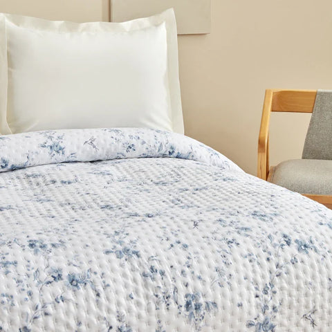 Karaca Home Sarah Anderson Marisa Doppelbett Tagesdecke Blau