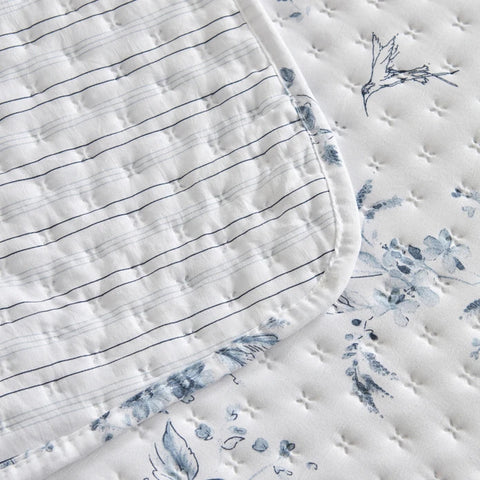 Karaca Home Sarah Anderson Marisa Doppelbett Tagesdecke Blau