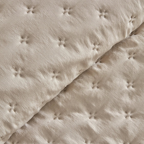 Karaca Home Viona Doppelbett-Bettüberwurf-Set Beige