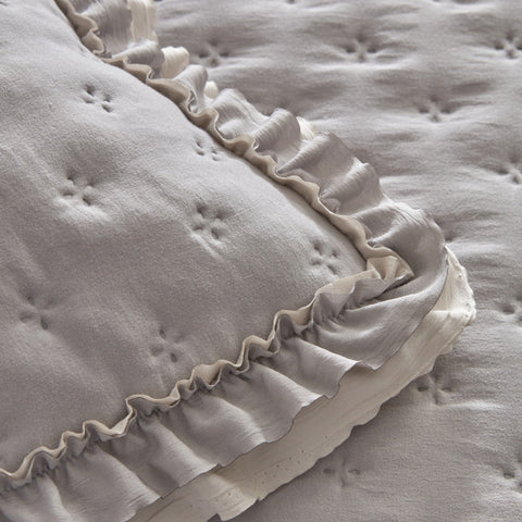 Karaca Home Viona Doppelbett-Bettüberwurf-Set Grau