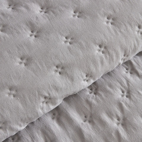 Karaca Home Viona Doppelbett-Bettüberwurf-Set Grau
