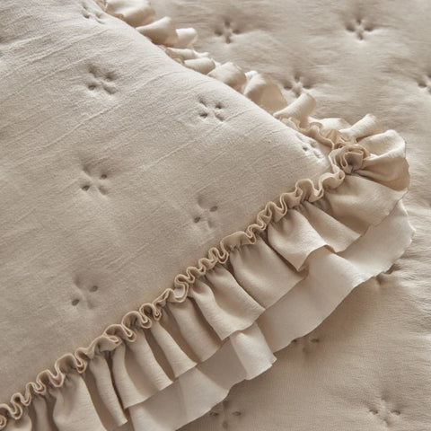 Karaca Home Viona Einzelbett-Tagesdecken-Set Beige