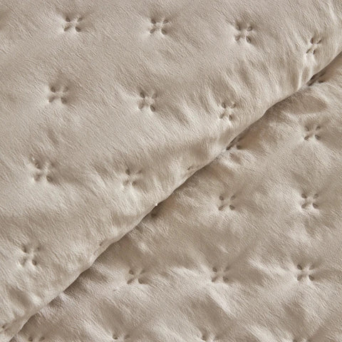 Karaca Home Viona Einzelbett-Tagesdecken-Set Beige