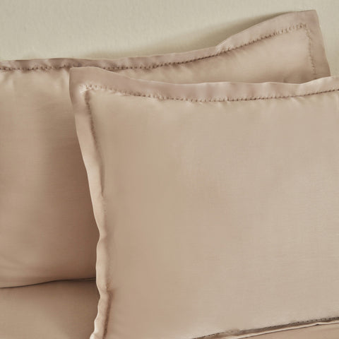 Karaca Home Weena doppelbett krep bettbezug jacquard steppdecken-set beige
