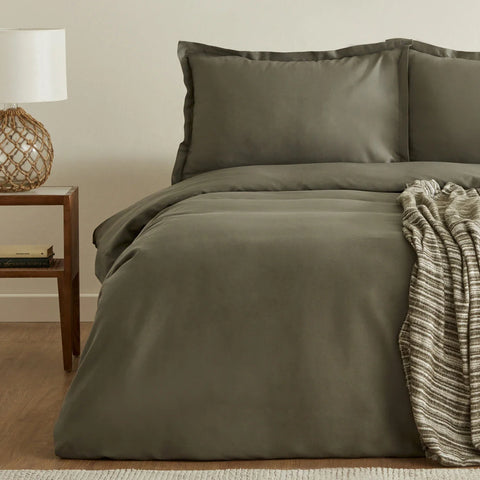 Karaca Home Weena doppelbett krepp bettbezug jacquard tagesdecke set grün