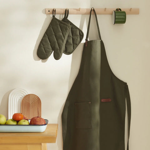 Karaca Home Lisa Gabardin Küchenschürze - Khaki