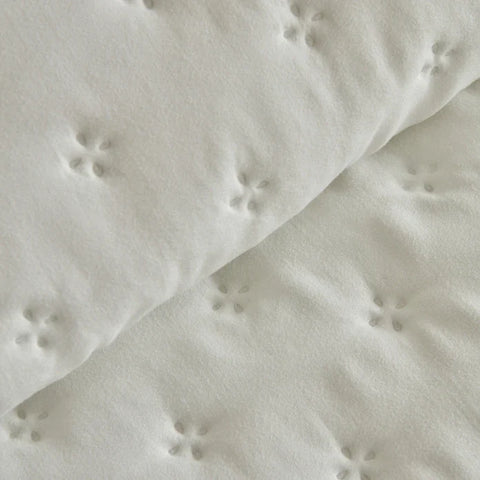 Karaca Home Viona Einzelbett-Tagesdecken-Set Ecru