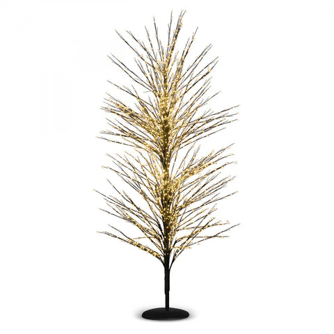 Karaca Home New Year Shimmer Dekorative LED-Weihnachtsbaum Schwarz 180 cm