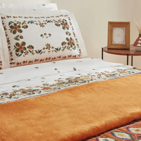 Karaca Home Runa 100% Baumwolle Doppelbett Bettwäsche Set mit Decke