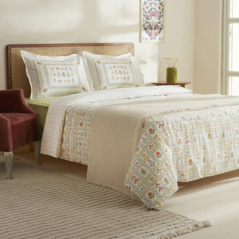 Karaca Home Arty 100% Baumwolle Doppelbett Bettwäsche und Decken Set