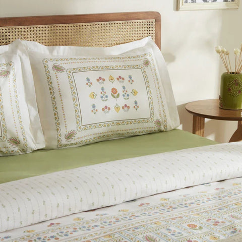 Karaca Home Arty 100% Baumwolle Doppelbett Bettwäsche und Decken Set
