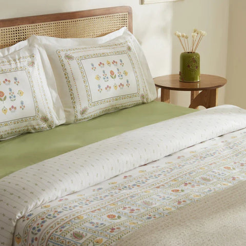 Karaca Home Arty 100% Baumwolle Doppelbett Bettwäsche und Decken Set