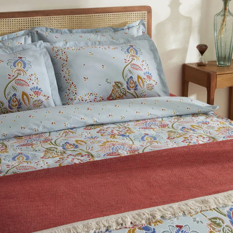 Karaca Home Flamen Doppelbett Bettwäsche und Decken Set