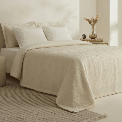Karaca Home Ruby Doppelbett Duvet Set Ecru
