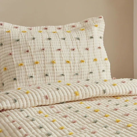 Karaca Home Young Rainbow Doppelbett-Tagesdecken-Set