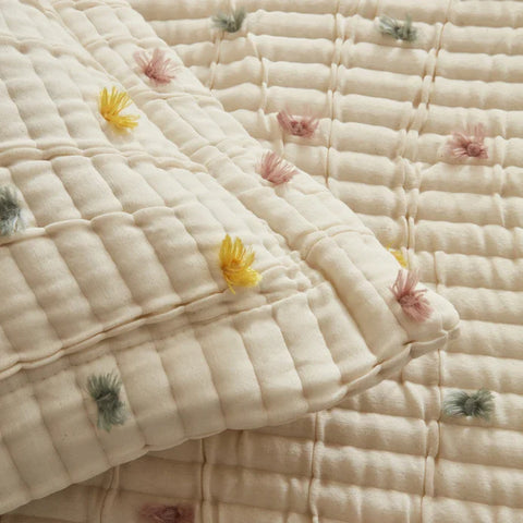 Karaca Home Young Rainbow Doppelbett-Tagesdecken-Set