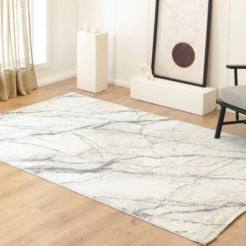 Kaşmir Halı 7/24 Sahara Blanca Grau 100x300 cm