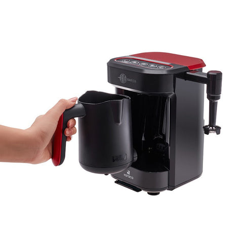 Karaca Hatır Barista Latte und Türkische Kaffeemaschine Imperial Red