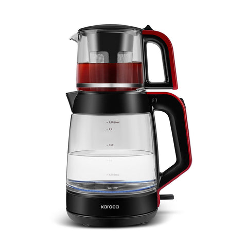 Karaca Glass Tea XL 2in1 Teemaschine Imperial Red