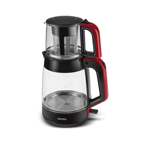 Karaca Glass Tea XL 2in1 Teemaschine Imperial Red