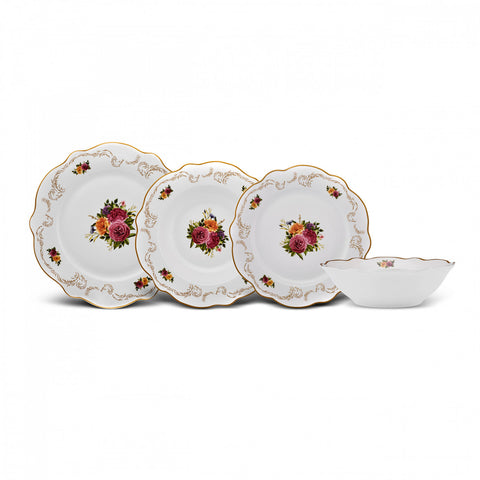 Karaca Antique Porcelain 24 Stück 6 Sitzer Dinner Set