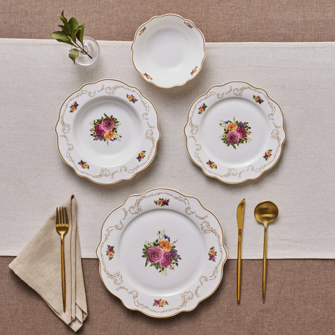 Karaca Antique Porcelain 24 Stück 6 Sitzer Dinner Set