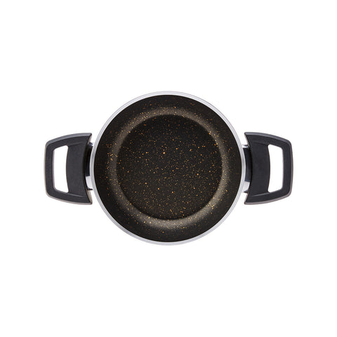 Karaca Biogranit V2 13-teiliges Kochgeschirr-Set Schwarz Gold