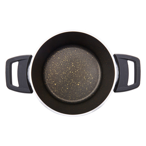 Karaca Biogranit V2 13-teiliges Kochgeschirr-Set Schwarz Gold