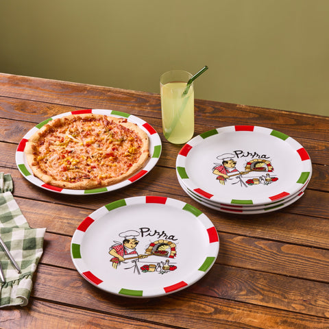 Karaca Napoly 5-teiliges 4-Personen Pizza-Set